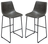 Theo 2 Bar Height Chairs, Weathered Gray By Diamond Sofa